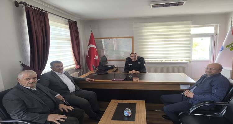 Başkan DEMİR, İlçe Emniyet Müdürlüğü görevine başlayan Şaban SAĞLAM’ı makamında ziyaret etti.