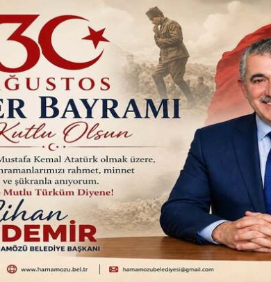 30 Ağustos Zafer Bayramımız kutlu olsun.