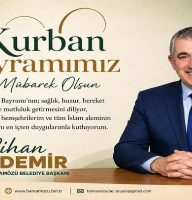 Kurban Bayramı’nın; gönüllerimize huzur, evlerimize bereket ve sevdiklerimizle birlikte güzel anılar bırakmasını diliyorum.