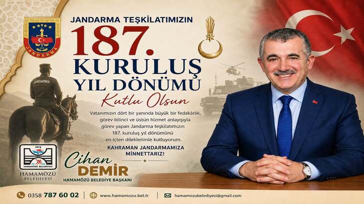 Jandarma Teşkilatımızın 187. kuruluş yıl dönümünü kutluyorum.