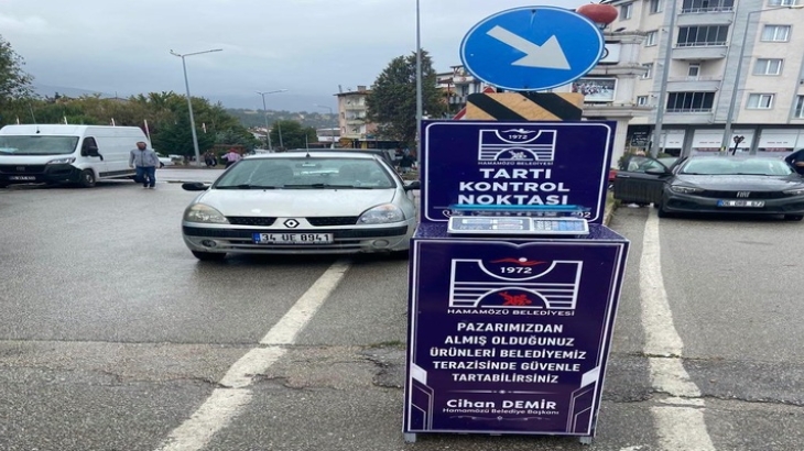 Pazar Yerimizde Tartı Kontrol Noktası Hizmete Sunuldu.