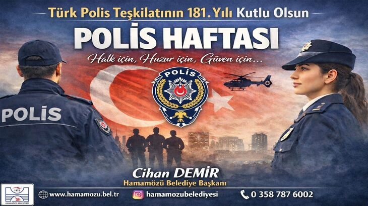 Türk Polis Teşkilatı'nın 181.Kuruluş Yıl Dönümü ve 10 Nisan Polis Haftası Kutlu Olsun.