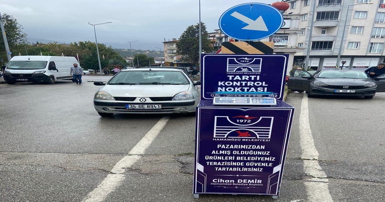 Pazar Yerimizde Tartı Kontrol Noktası Hizmete Sunuldu.